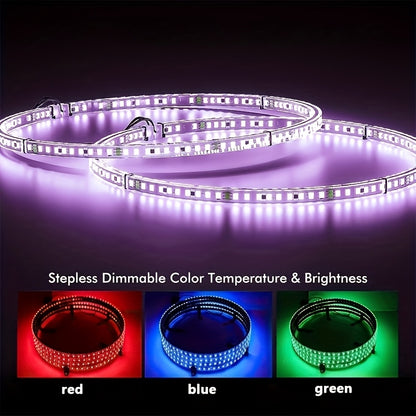 [Remote Control LED Lights] 4pcs Car Wheel Lights, Remote Control With Flashing Modes, LED Wheel Ring Lights For Trucks Cars SUV Pickup Vehicles Offroad, Equipped With Seven-Color Dazzling Light Function, Car Rim Light, Without Battery