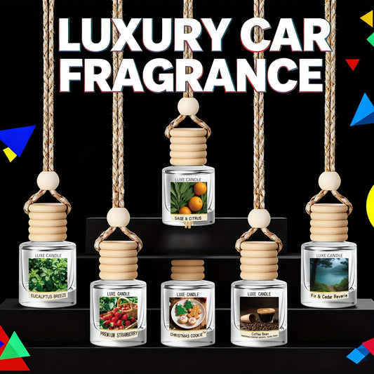 Set of 2 Car Air Freshener Diffusers - Vanilla Cream Scented Oil Diffuser for Vehicles, Lasting Fragrance for Over 45 Days