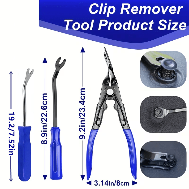 4pcs Car Buckle Disassembly Tool, Buckle Clamp Set Fastener Disassembly Tool, Car Interior Disassembly Tool Set Pry Tool Set Door Panel Instrument Panel Maintenance Tool, Car Panel Clamp Disassembly Tool