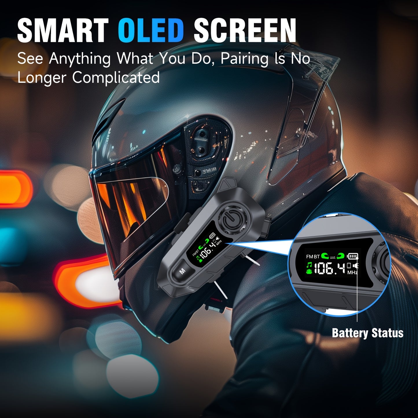 Motorcycle Helmet Wireless Intercom Headset