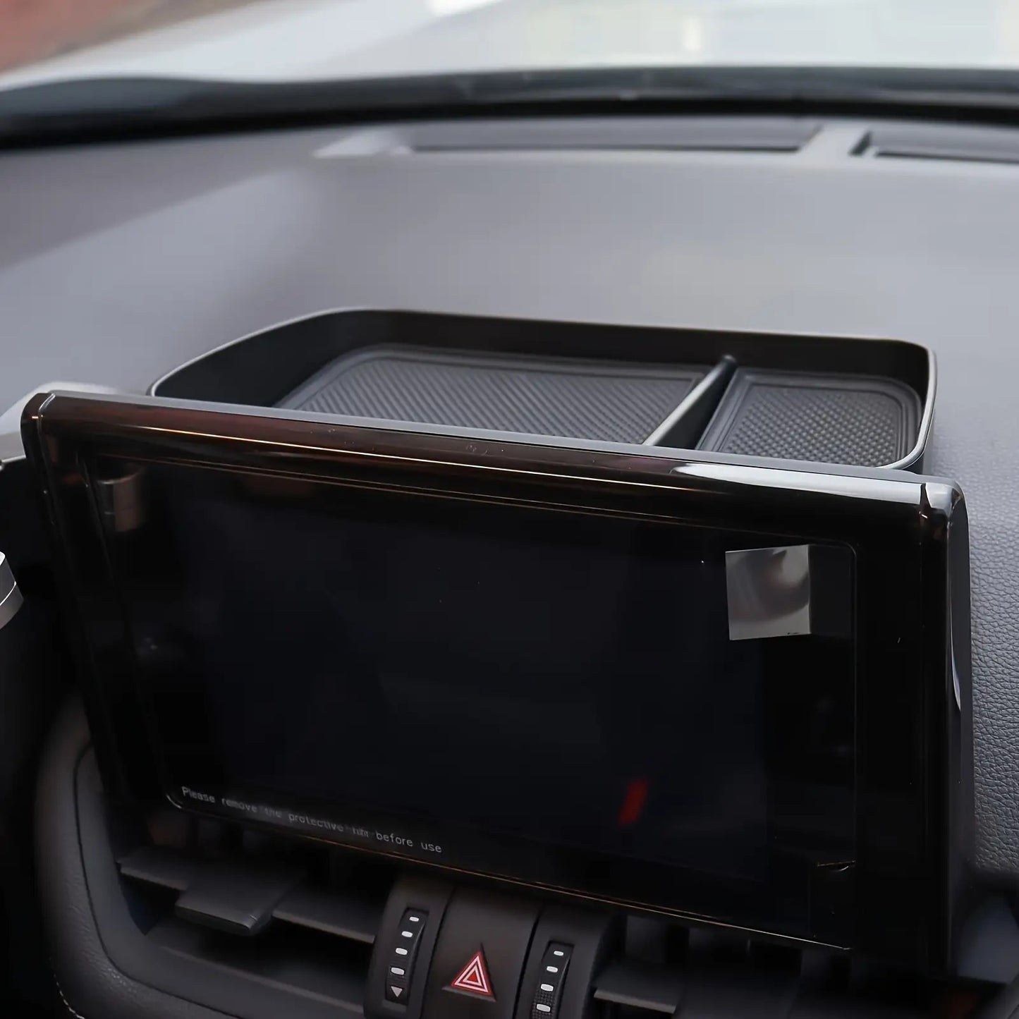 Non-Slip Dashboard Tray - Heavy Duty Non-Slip Car Organizer with Open Front Design, Suitable for All Vehicles - Securely Holds Phones, Keys, Coins, Cards - In-Car Accessory with Open Front Design And Rubber Base, Essential for Road Trips