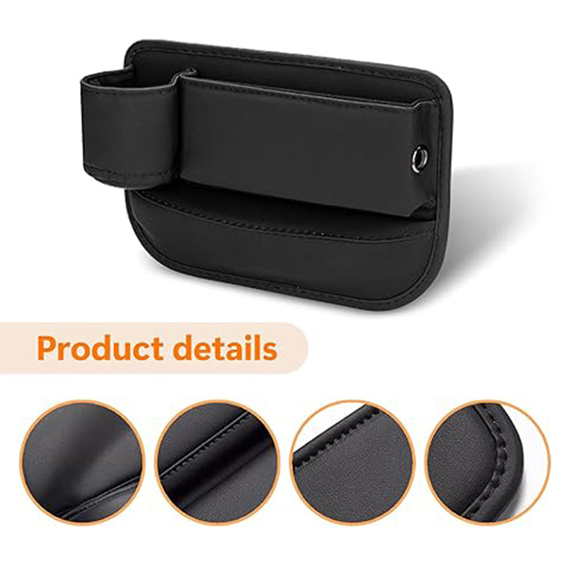1 Set Universal Car Seat Gap Organizer - Multifunctional Storage Box with Pocket, Wallet, Keys, Card, Cup, and Phone Holder for Auto Interior Accessories