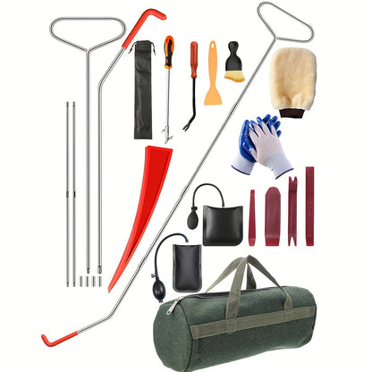 [Portable Car Tool Kit] Car Repair Tool Kit, Emergency Tool With Carrying Bag, Portable Car Door Opener Kit, Car Lockout Kit Car Unlocking Kit, Without Battery