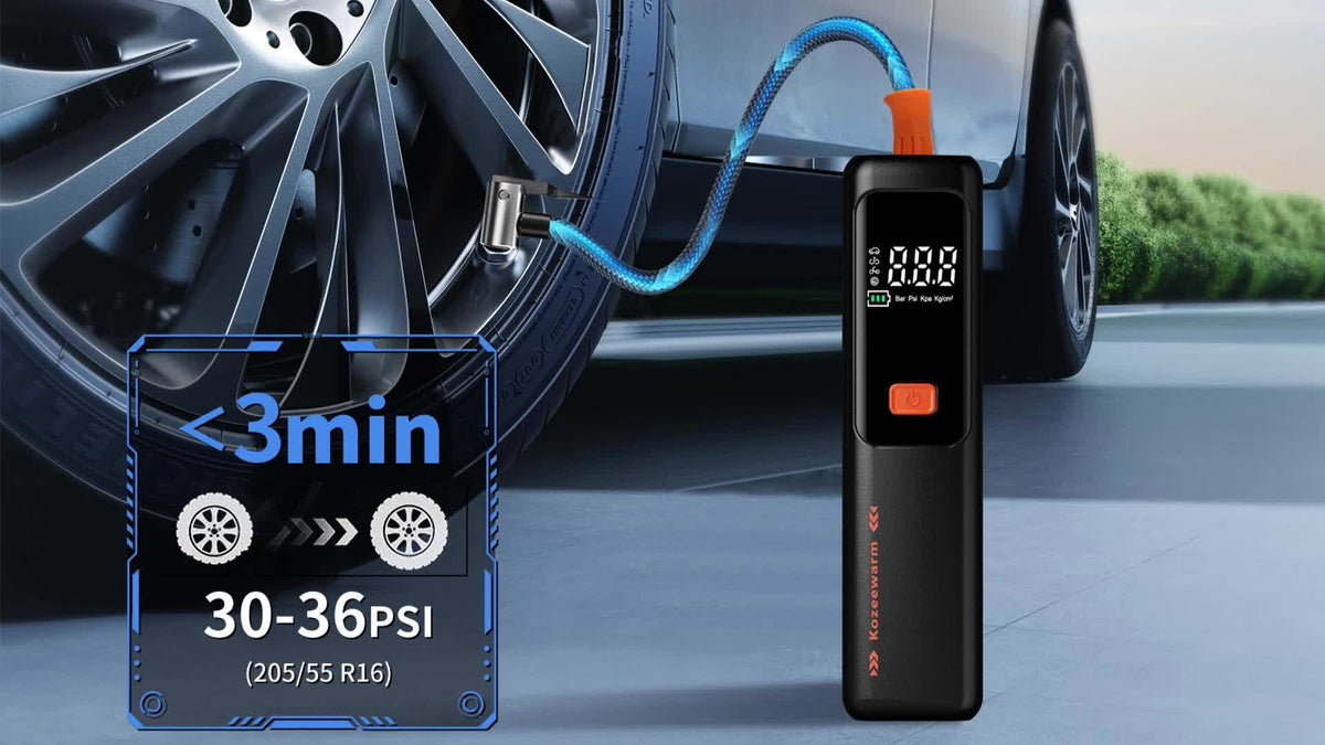 Cordless Portable Tire Inflator Air Compressor Digital Gauge USB Rechargeable 3X Fast Inflation for Car SUV Bike Motorcycle Sports Ball Black Pink Blue Orange