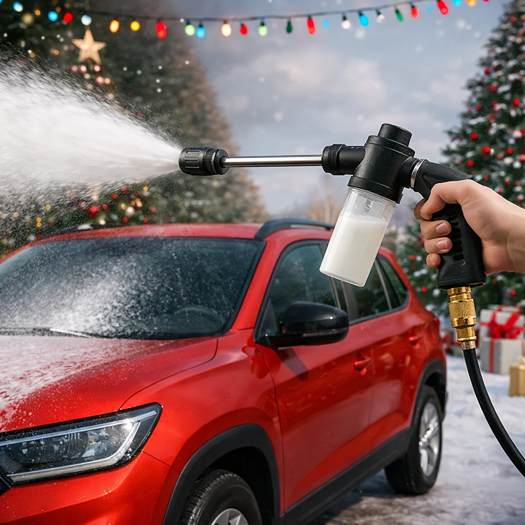 Portable Wash Spray Gun Enhanced Water Flow Easy Grip Christmas New Year Handy Item for Car Wash & Garden Use