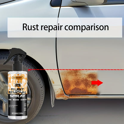 Powerful Metal Rust Remover Spray - Suitable for Chrome, Iron, Alloy And Steel Surfaces. Sprays Effortlessly Without Residue. Safe for Plastic And Rubber. Ideal for Automotive And Household Rust Removal.