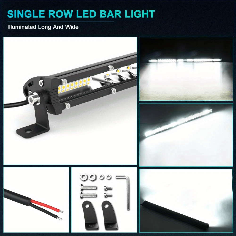 22inch 10inch LED Work Light Bar + 4inch LED Light Bar for Car Truck Offroad 4x4 Jeep SUV UTV ATV Tractor Off Road, No Battery Required