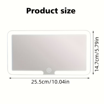 Car Sun Visor Makeup Mirror | USB-powered with Included Charging Cable, Features 3 Light Modes and LED Illumination, Suitable for Cars, Trucks, and SUVs, Perfect Gift for Women, Essential Road Trip Companion, Ideal for Female Drivers