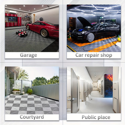 20 Pack 16"x 16"x 0.75"(Thickness)Interlocking Garage Floor Tiles, Modular Drainage Floor Mat, Non-Slip Splicing Interlocking Drainage Mats Floor Tile for Garage  Wash Basement, Etc.