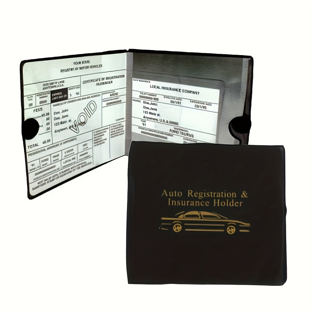 Car Insurance Registration & Driver License Holder – Multi-Slot Vehicle Document Organizer for Car Truck Motorcycle Trailer, Black, 1pc & 2-Pack