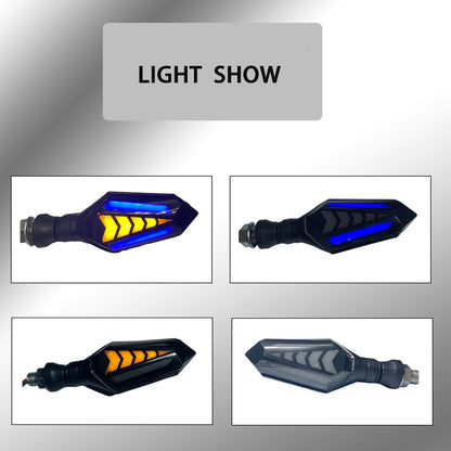 2pcs 12V Universal LED Double Side Flow Arrow LED Light for Truck Truck Boat SUV ATV Blue Yellow Light