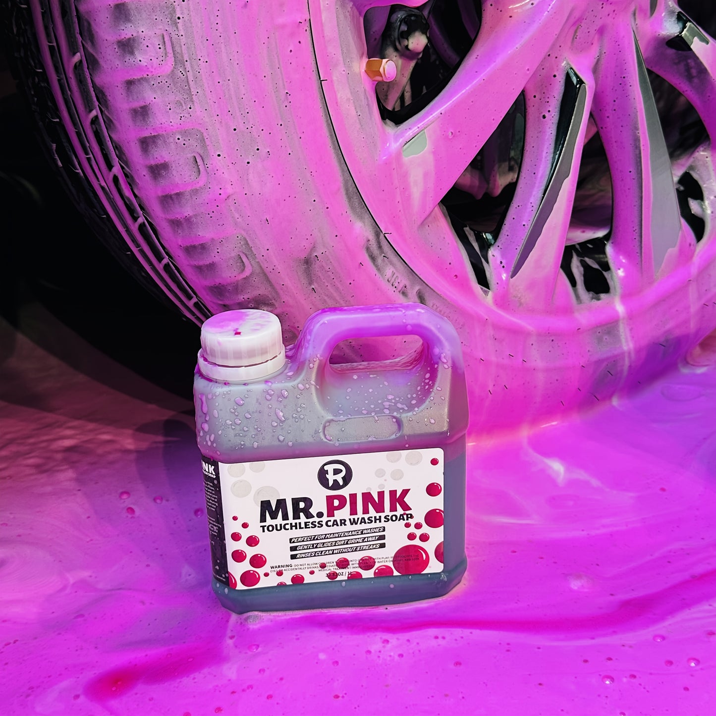 Pink Car Pre Wash Foam Touchless Bug Tar Remover Ph Neutral Snow Foam for Safe DIY Detailing Pre Soak Before Contact Wash Safe for Ceramic Coating (340oz)