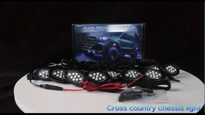 RGB LED Rock Lights With App/Remote Control & Timing & Music Mode Rock Lights For Trucks, Rock Light Kits For ATV RZR UTV SUV Off Road Motorcycle, Without Battery
