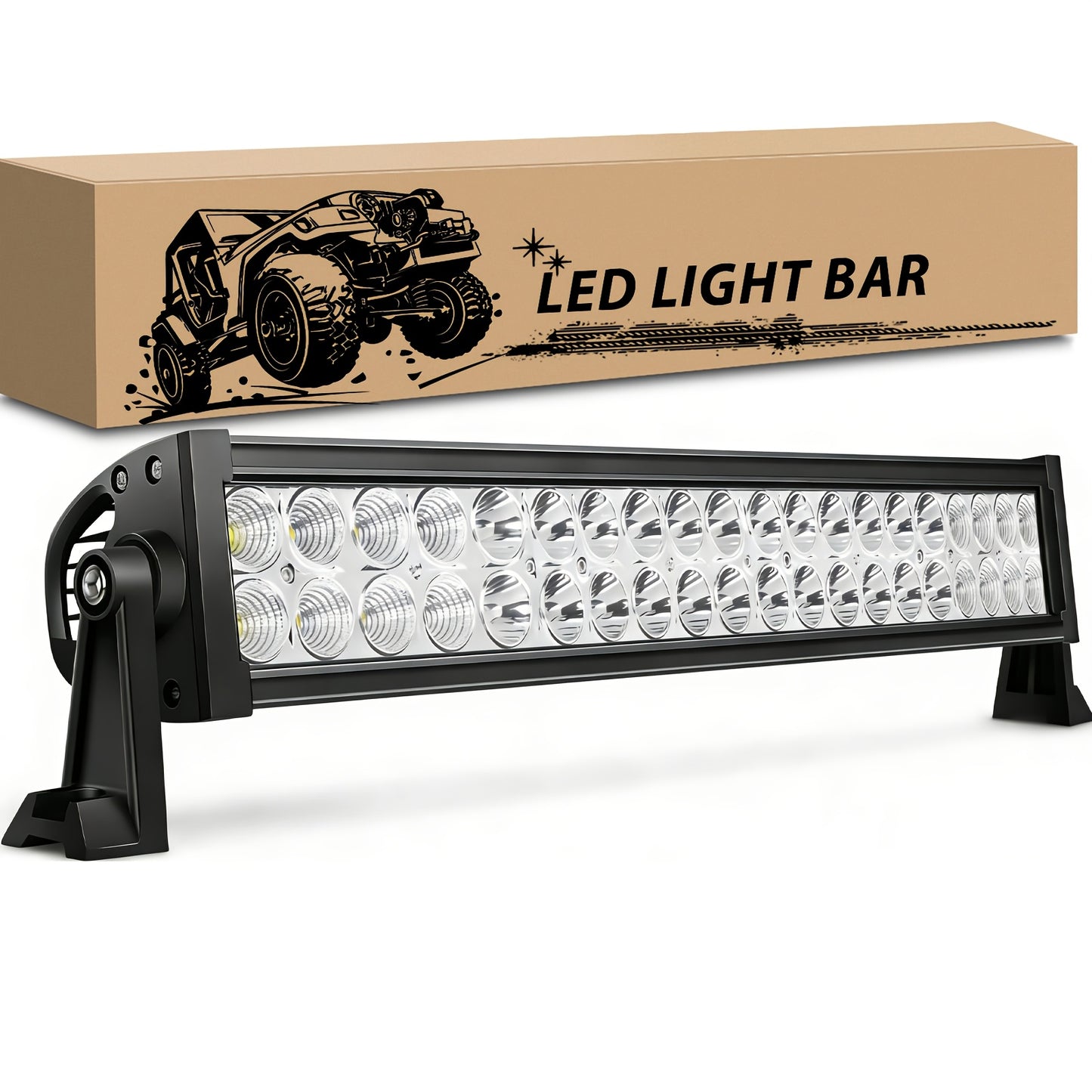 30Inch 20Inch Led Work Light Bars - Bright, Durable for Pickups, Atvs, Utvs, Suvs & Boats Off Road, Without Battery
