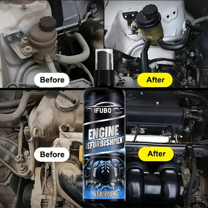 Engine Degreaser & Exterior Cleaner 3.38 oz + Towel – Powerful Oil & Grime Remover for Engine Heads, Exhaust Pipes, Fuel & Water Systems, Low Odor