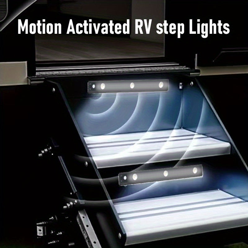 1/2-Pack Motion Sensor RV Step Lights, Indoor LED Lighting, High Brightness & Long-Lasting, Battery Powered, Easy to Install, Suitable for RV Roof and Other Places