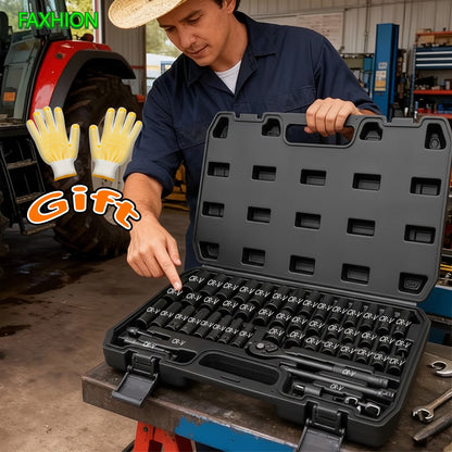 [High-End Tool Sets] 50/ 55Pcs High-End Professional Tool Sets, Auto/ Bicycle Maintenance Machinery Sets, Racing-Class Auto Parts Maintenance Ratchet Wrenches Or Other Auto Maintenance Parts Tool Sets