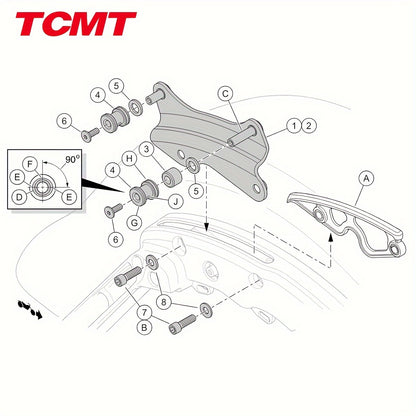 TCMT 4 Point Docking Hardware Kit Fit For Road King Street Glide Special CVO Electra Glide Standard Touring 2014-2024