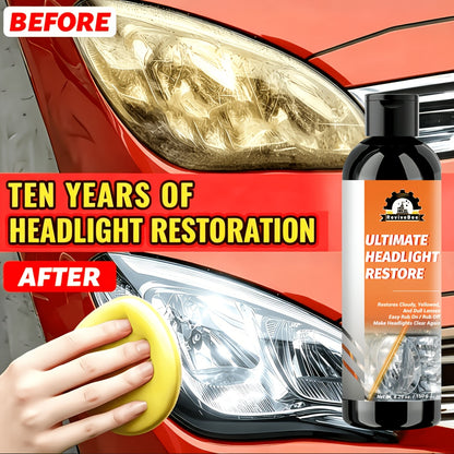 Automotive Headlight Repair Kit - Quick Refurbishment Solution, No Polishing Required, Instantly Clear Cloudy Lenses, Enhances Visibility & Brightness, Easy-to-Use Restoration and Care Kit for Car Headlight Maintenance, Headlight Cleaner