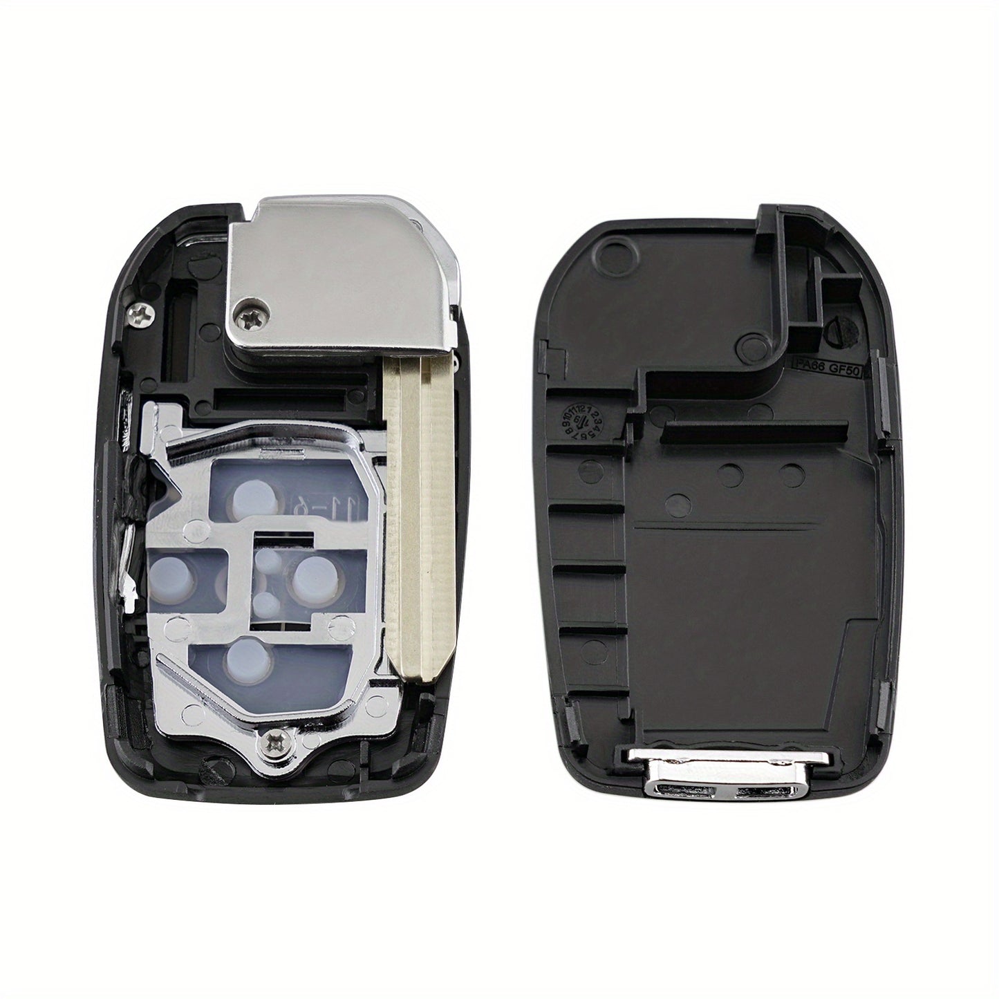 Set of 2 Enhanced Flip Key Fob Shells with 4 Buttons for Toyota Models Including Camry, Corolla, Venza, for Scion, And for Xb from 2007 to 2012, FCCID HYQ12BBY