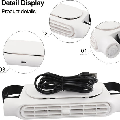 Car Fan-Blade-Less Car Air Conditioner Fan | 3-Speed Quiet Cooling, Seat Fan, Comes with A USB Charging Cable, Plug-And-Play (Non-Rechargeable Model). Stay Cool Even in Traffic Jams (Fits All Car Models)