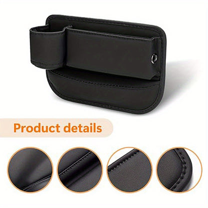 1 Set Universal Car Seat Gap Organizer - Multifunctional Storage Box with Pocket, Wallet, Keys, Card, Cup, and Phone Holder for Auto Interior Accessories