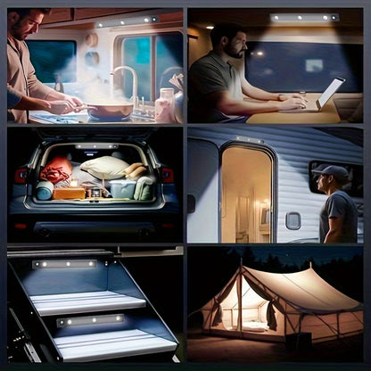1/2-Pack Motion Sensor RV Step Lights, Indoor LED Lighting, High Brightness & Long-Lasting, Battery Powered, Easy to Install, Suitable for RV Roof and Other Places