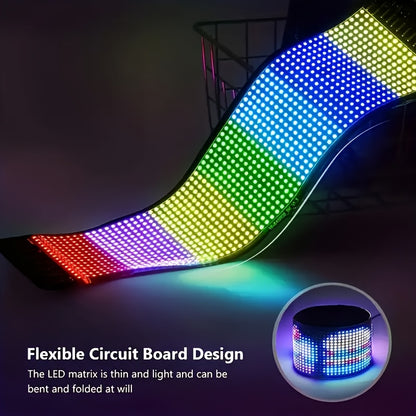 Summer Deal-Scrolling LED Car Sign, Programmable LED Sign with APP Control And Remote, USB Powered DIY Text Animation Graffiti Pattern, Rolling Devil's Eye for Trucks SUVs Store Hotel Bar.