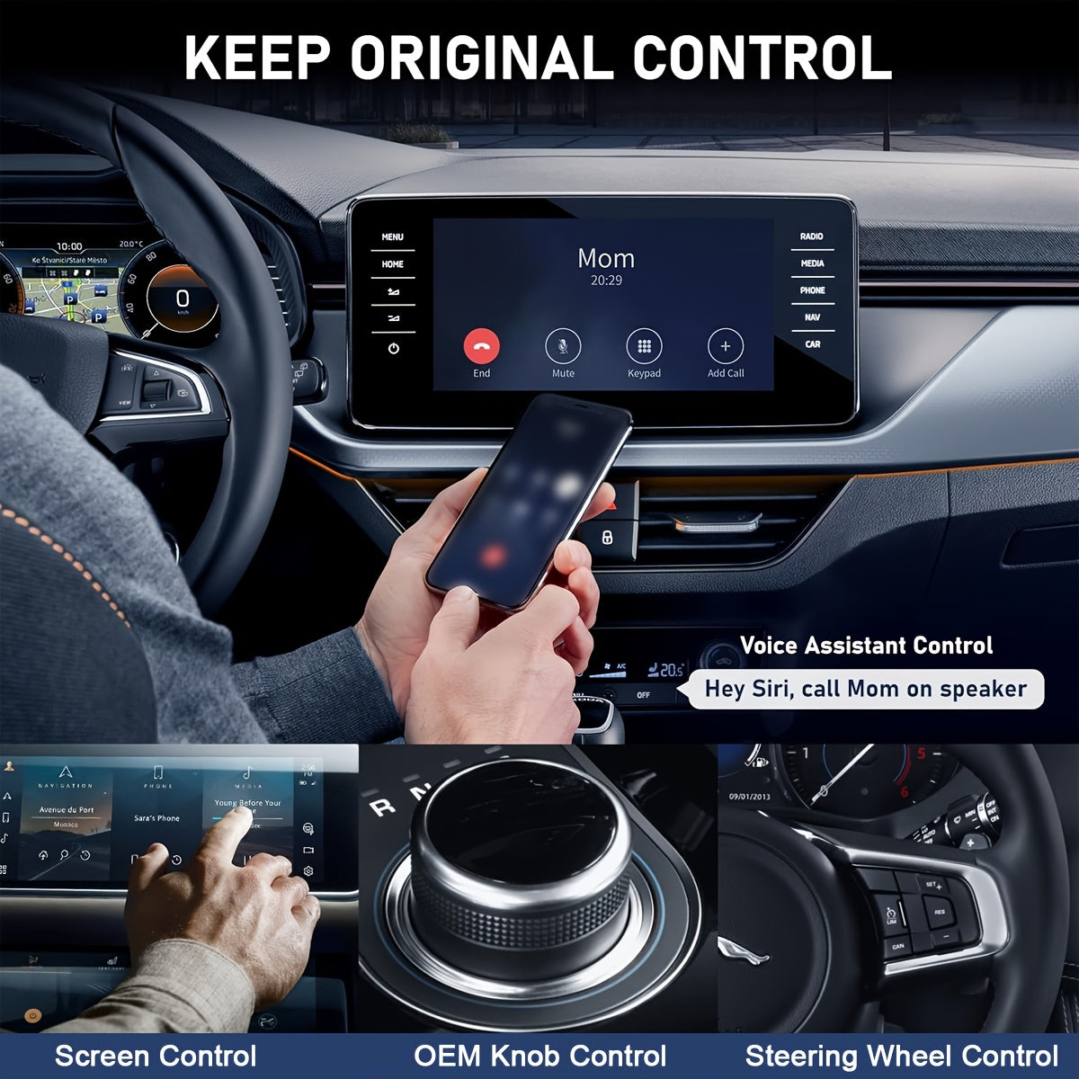 Wireless CarPlay Adapter for iPhone – Plug & Play USB Dongle, Converts Wired CarPlay to Wireless, Auto-Connect, No App Needed for Music, Calls & Navigation