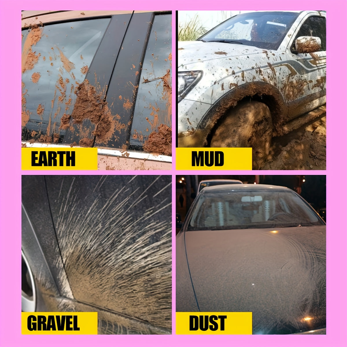 Pink Car Pre Wash Foam Touchless Bug Tar Remover Ph Neutral Snow Foam for Safe DIY Detailing Pre Soak Before Contact Wash Safe for Ceramic Coating (340oz)
