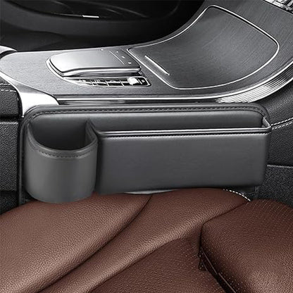 1 Set Universal Car Seat Gap Organizer - Multifunctional Storage Box with Pocket, Wallet, Keys, Card, Cup, and Phone Holder for Auto Interior Accessories