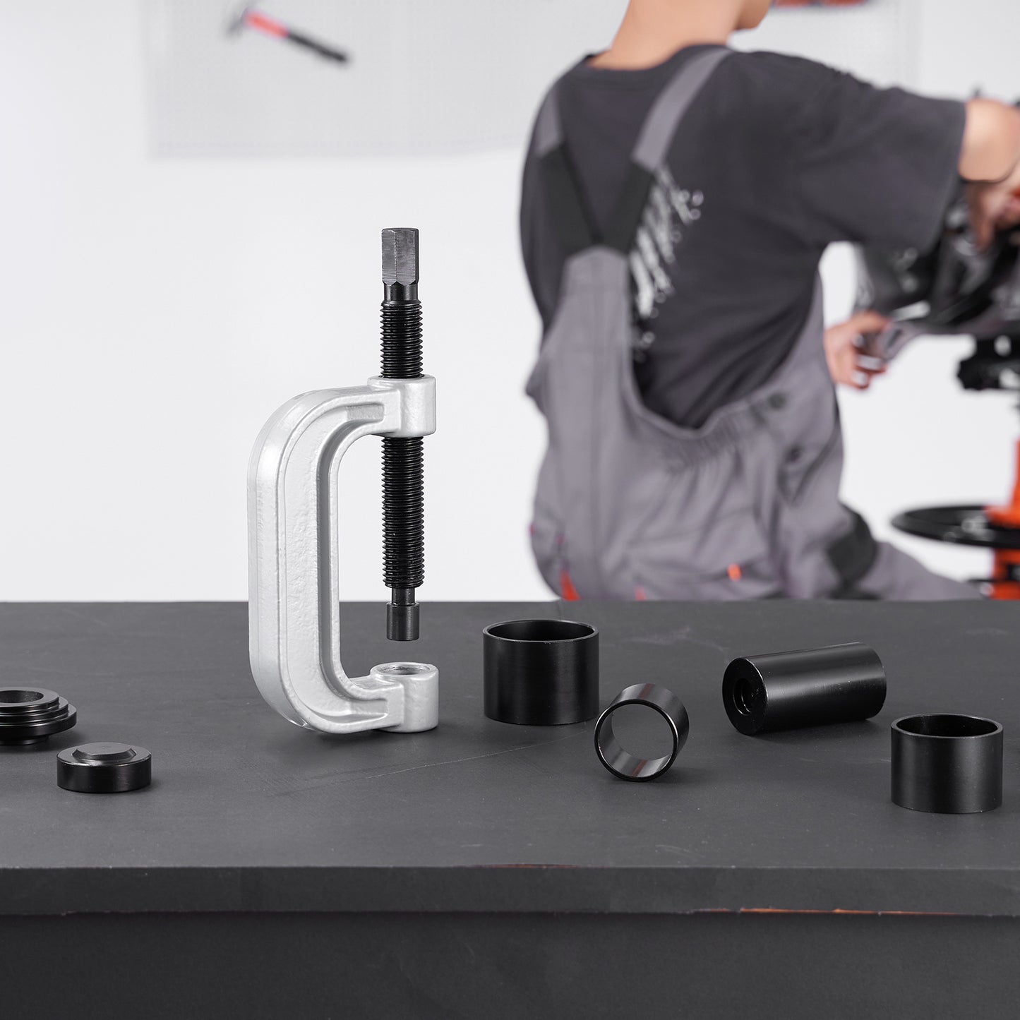 VEVOR Ball Joint Press Kit C-press Ball Joint Tools 10 pcs/21 pcs/23 pcs Automotive Repair Kit, Heat treatment of C-type clamps and screws/All heat treatment