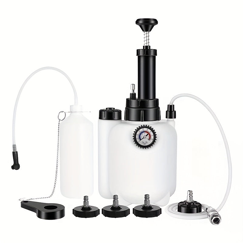 101.44oz Manual Brake Bleeder Kit One Man Brake Fluid Extractor Brake Pressure Bleeder Kit with Adapters And Brake Fluid Bleed Bottle
