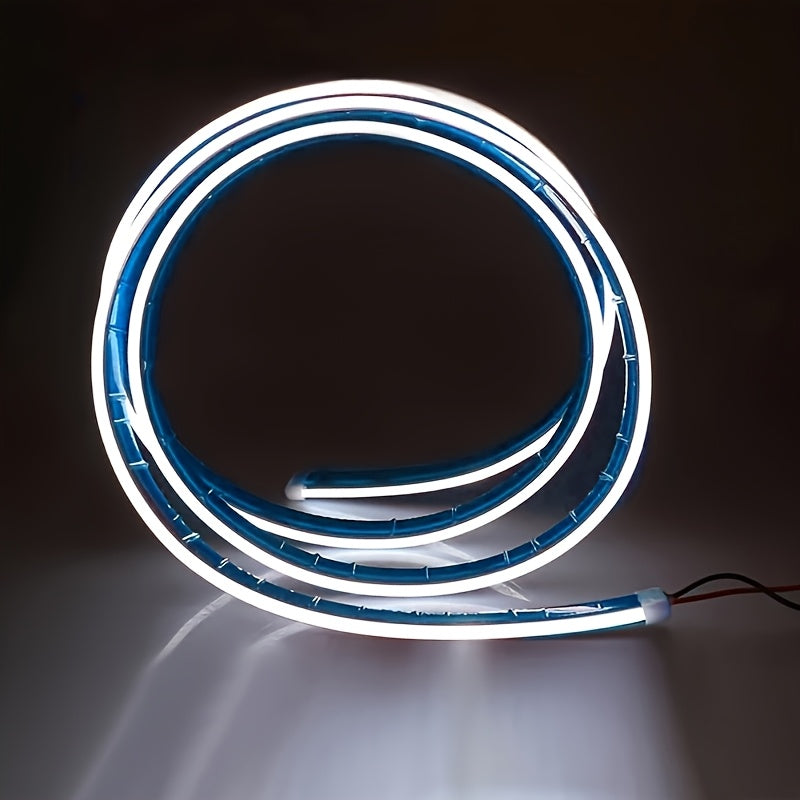 1pc Of 70-inch Engine Through-light, LED High-brightness White Light, Automatic Welcome Mode When Unlocked, with Steering Effect, 12V Indoor Wiring Installation, Suitable for Cars, SUVs And Other Models