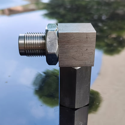 90-Degree Stainless Steel Sleeve Adapter, Universal Three-Way Expansion Connector, Suitable for M18 × 1.5 Oxygen Sensors - Compatible with Closed-Loop Frequency, Offers Catalytic Aging Protection, Durable Repair Tool