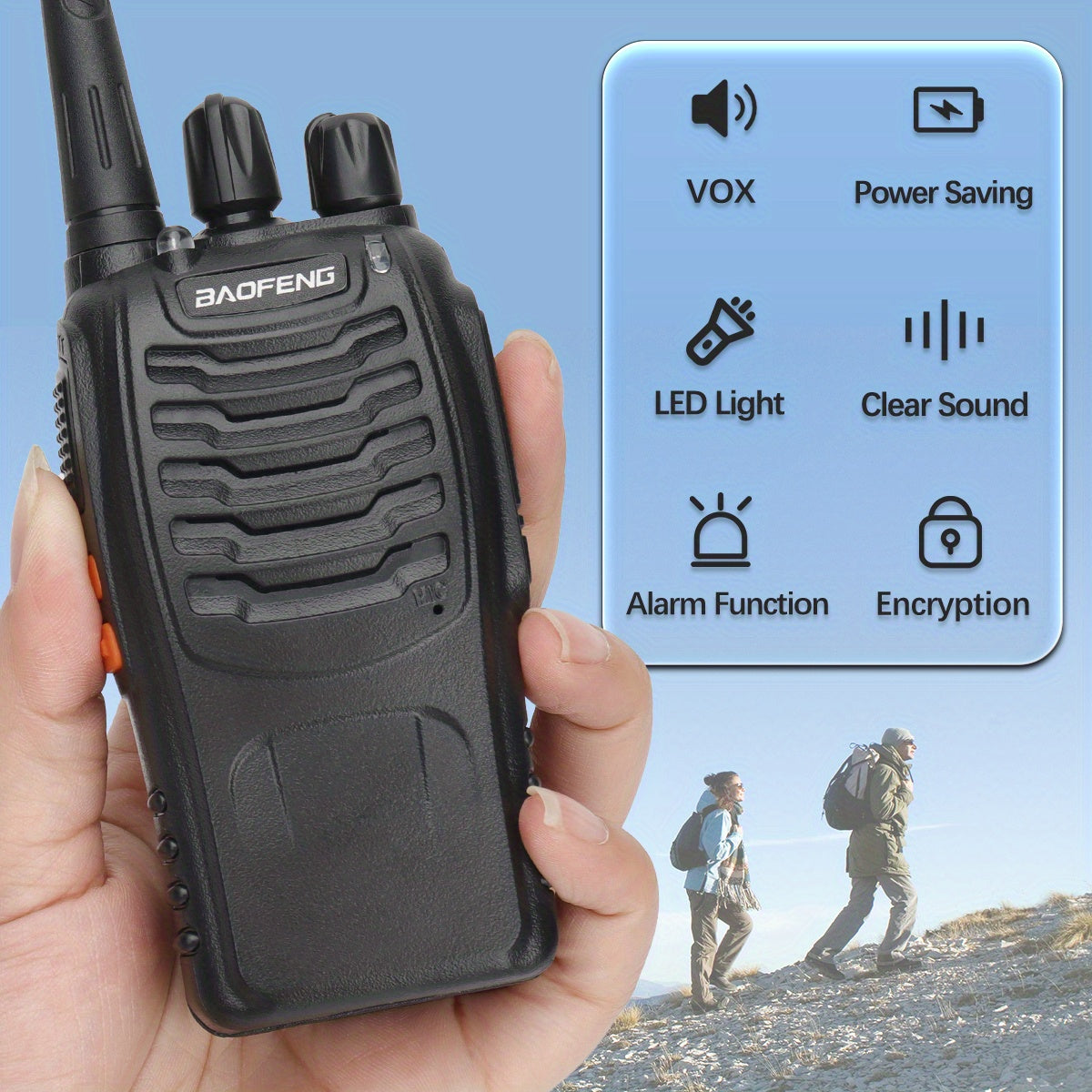 2pcs New Baofeng BF-888S Upgrade Walkie Talkie Wireless Copy Frequency Long Range Portable BF888S Ham Two Way Radio Hunting