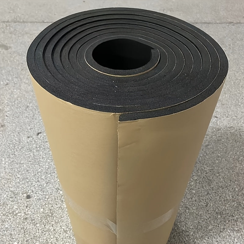 1 Roll 15/10/6/3mm Thickness Automotive Hood Engine Heat Insulation Soundproof Shock-Absorbing Soundproof Sticker Car Accessories 78.74*19.69inch/39.37*19.69inch