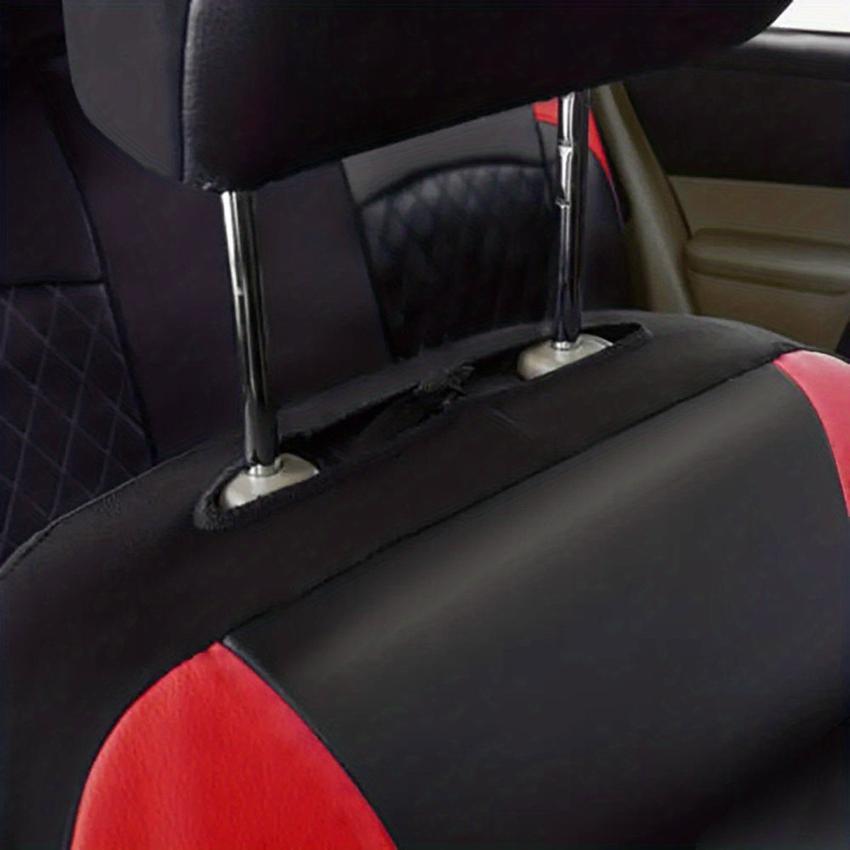 Deluxe All-Season Quilted PU Leather Car Seat Covers - Comfy Sponge-Padding, Universal Fit, christmas gifts