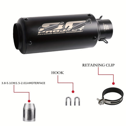 Universal 51MM Caliber Motorcycle Exhaust Pipe for Z900 FZ6 RC390 S1000XR | Stainless Steel, Brand: ANMIEN, Suitable for Off-road Motorcycles