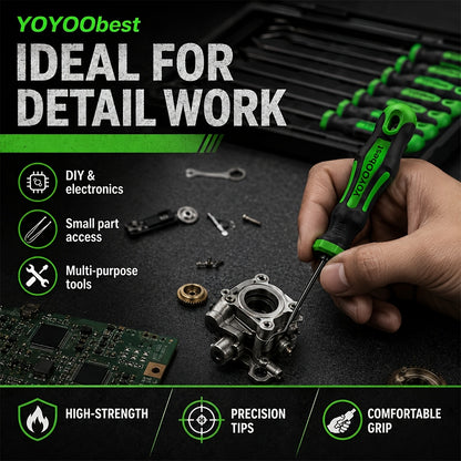 [Heavy-Duty Pick Set] 12pcs Heavy-Duty Pick and Hook Tool Set with Long & Mini Hooks, O-Ring Seal Gasket Puller, Oil Seal Removal Tool, Car, Truck, RV, Boat