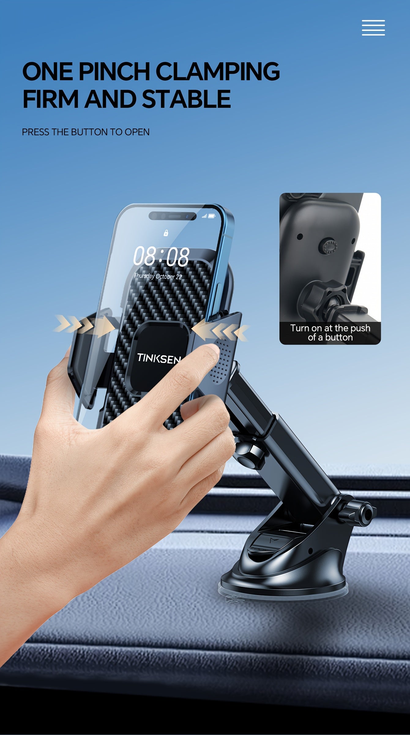 Upgraded Truck Magnetic Mobile Phone Stand - Adjustable Arm with Ergonomic Grip, Strong Suction Cup And Elliptical Design, Compatible with iPhone, Samsung, Android Smartphones, General Motors, Fashion Accessories, Texture Anti Slip Pad