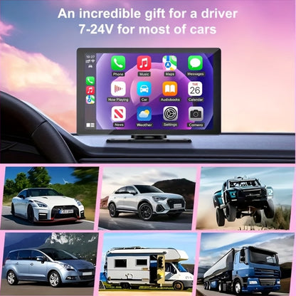 7-Inch Wireless Car Display with Car Audio, HD Touchscreen, 1080P Reversing Camera, Dashcam, GPS Navigation, Mirror Link, FM/AUX/USB/TF Interface, Compatible with All Car Models, a Must-Have for Vacations, And a New Year'S Gift for Dad And Driver