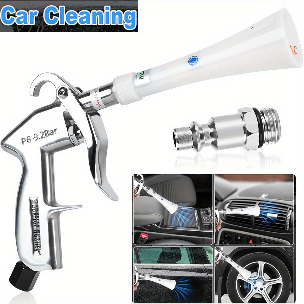 Dry Cleaning Gun with Brass Adjustable Air Flow Nozzle, Air Blower Gun Quickly Blasts Dirt and Dust from Surface Works with Air Compressor