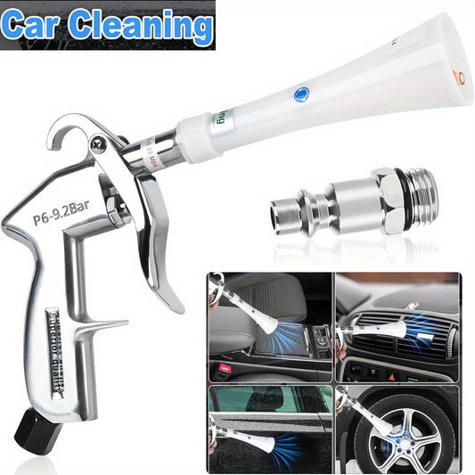 Dry Cleaning Gun with Brass Adjustable Air Flow Nozzle, Air Blower Gun Quickly Blasts Dirt and Dust from Surface Works with Air Compressor