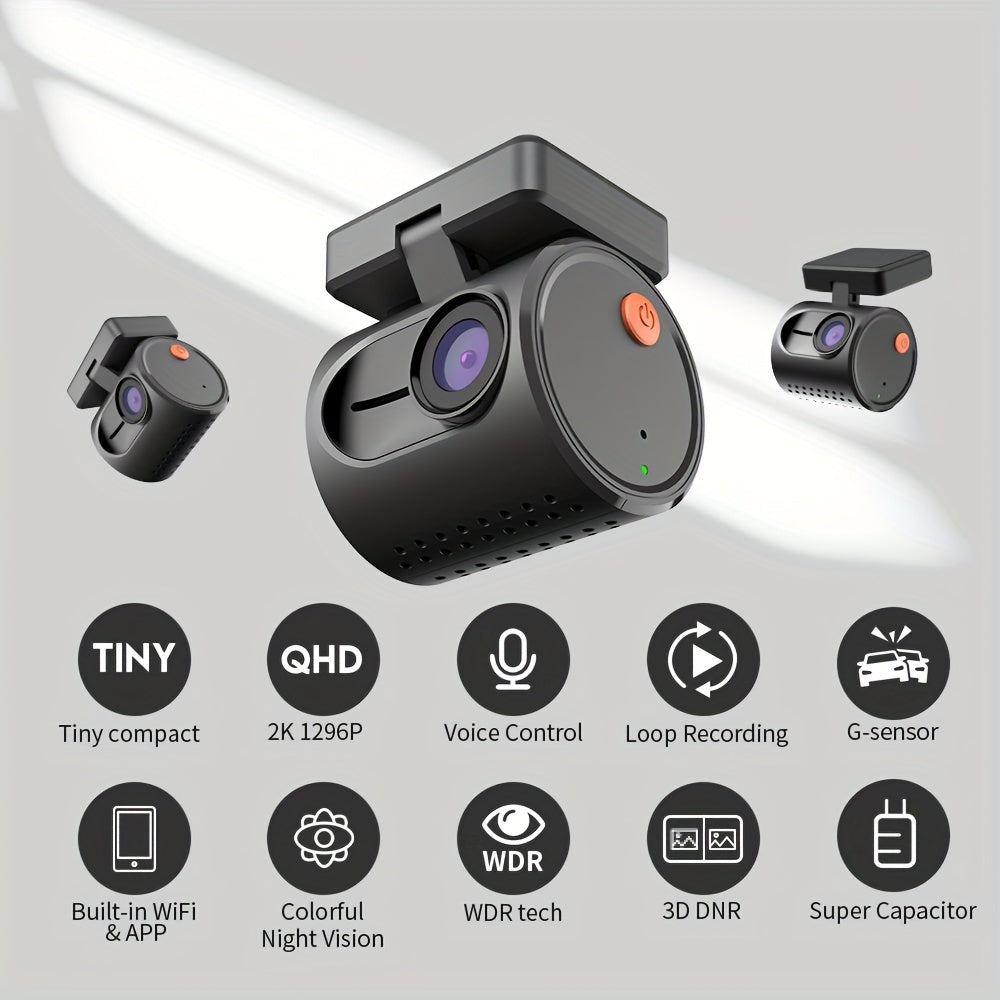 KAWA 2K & 1296P  Dash  for  DVR Dash  KAWA  3  Recorder Emergency Voice Control Night Vision WiFi APP Monitor WDR