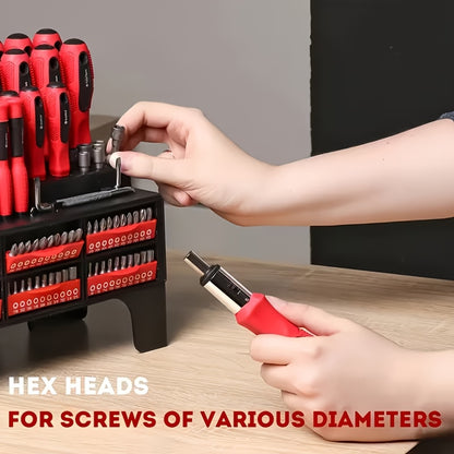 [Holiday Gifts] 10/100/126/132pcs Precision Screwdriver Set, Insulated Magnetic Screwdriver Tools, Professional Auto Repair Tools, Comes with A Plastic Storage Rack, Suitable for Electronics And Precision Work, A Good Choice for Daily Use And Holiday Gift