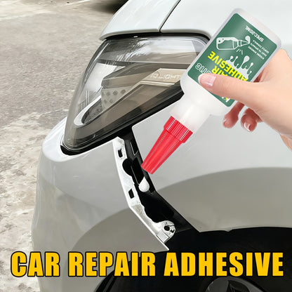 KJM Liquid Instant Adhesive & Repair Glue - Quick-Dry Strong Bonding Agent for Cars, Auto Body, Bumpers, Headlights, Mirrors, Plastic & Metal Surfaces - No-Mix Formula (Liquid Applicator Tube) - Car Restoration Adhesive