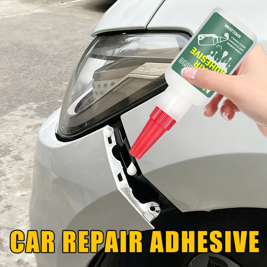 KJM Liquid Instant Adhesive & Repair Glue - Quick-Dry Strong Bonding Agent for Cars, Auto Body, Bumpers, Headlights, Mirrors, Plastic & Metal Surfaces - No-Mix Formula (Liquid Applicator Tube) - Car Restoration Adhesive