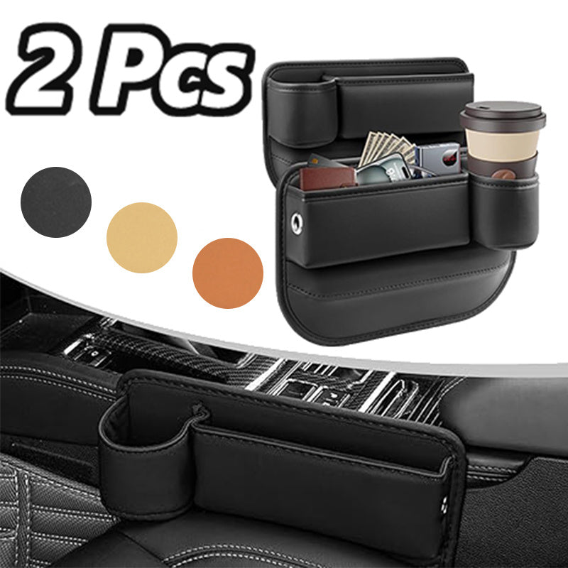 1 Set Universal Car Seat Gap Organizer - Multifunctional Storage Box with Pocket, Wallet, Keys, Card, Cup, and Phone Holder for Auto Interior Accessories