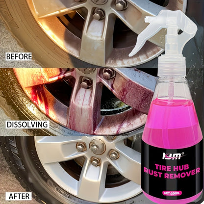 Wheel & Rim Iron Remover Spray – 6.76 oz + Towel Kit, Brake Dust & Rust Remover, Safe for Chrome Paint Alloy Wheels, Car Detailing Must-Have